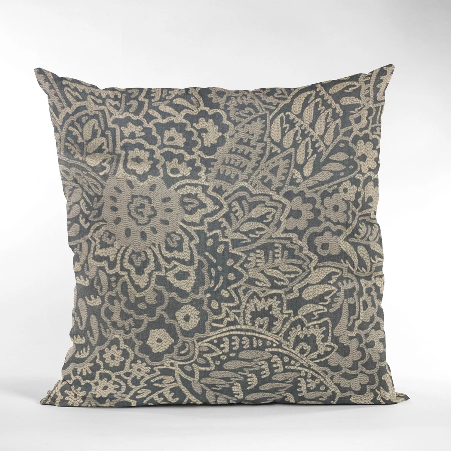 Plutus Blue Gardens Paisley Luxury Throw Pillow