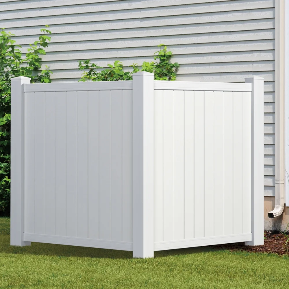 Somerset 5 ft. x 4 ft. White Vinyl Privacy Corner Accent Fence