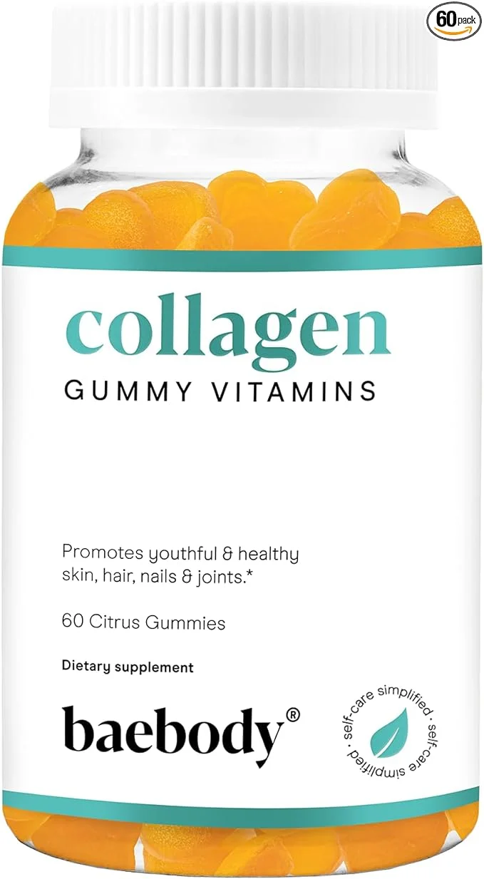 baetea Collagen Vitamin Gummies, 60 Count, Promotes Healthy Hair, Skin, Nails and Joints