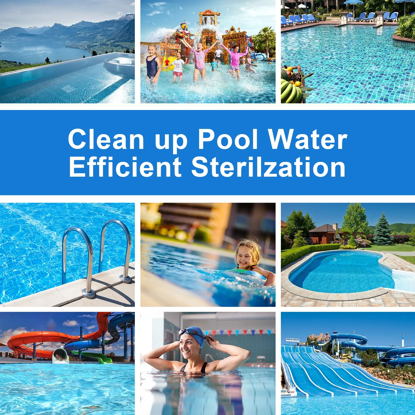 3 Inch Stabilized Chlorine Tablets for Swimming Pools - Individually Wrapped, Slow Dissolving - 90% Available Chlorine（11 Pounds）