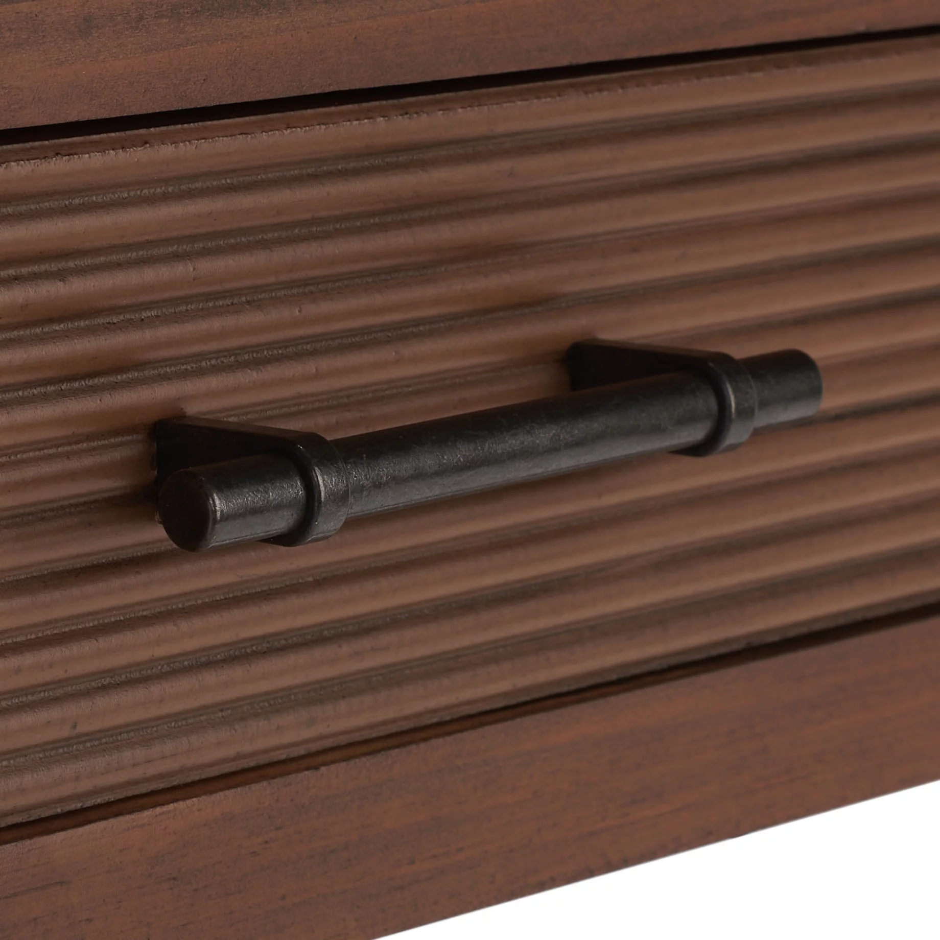 SAFAVIEH Layce Solid Retro 2 Drawer Writing Desk, Brown