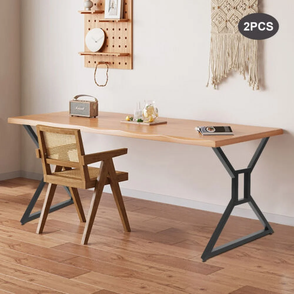 Set of 2 Industrial Steel Metal Table Legs 28 Inch for Desk/Coffee Table/Bench