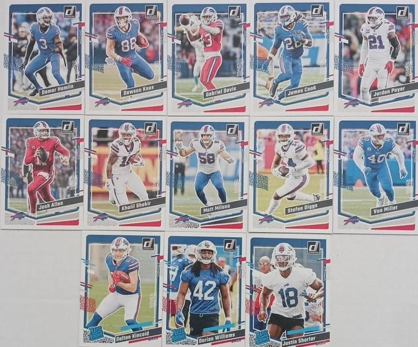 2023 Donruss Buffalo Bills NFL Team Collection Hanger Set