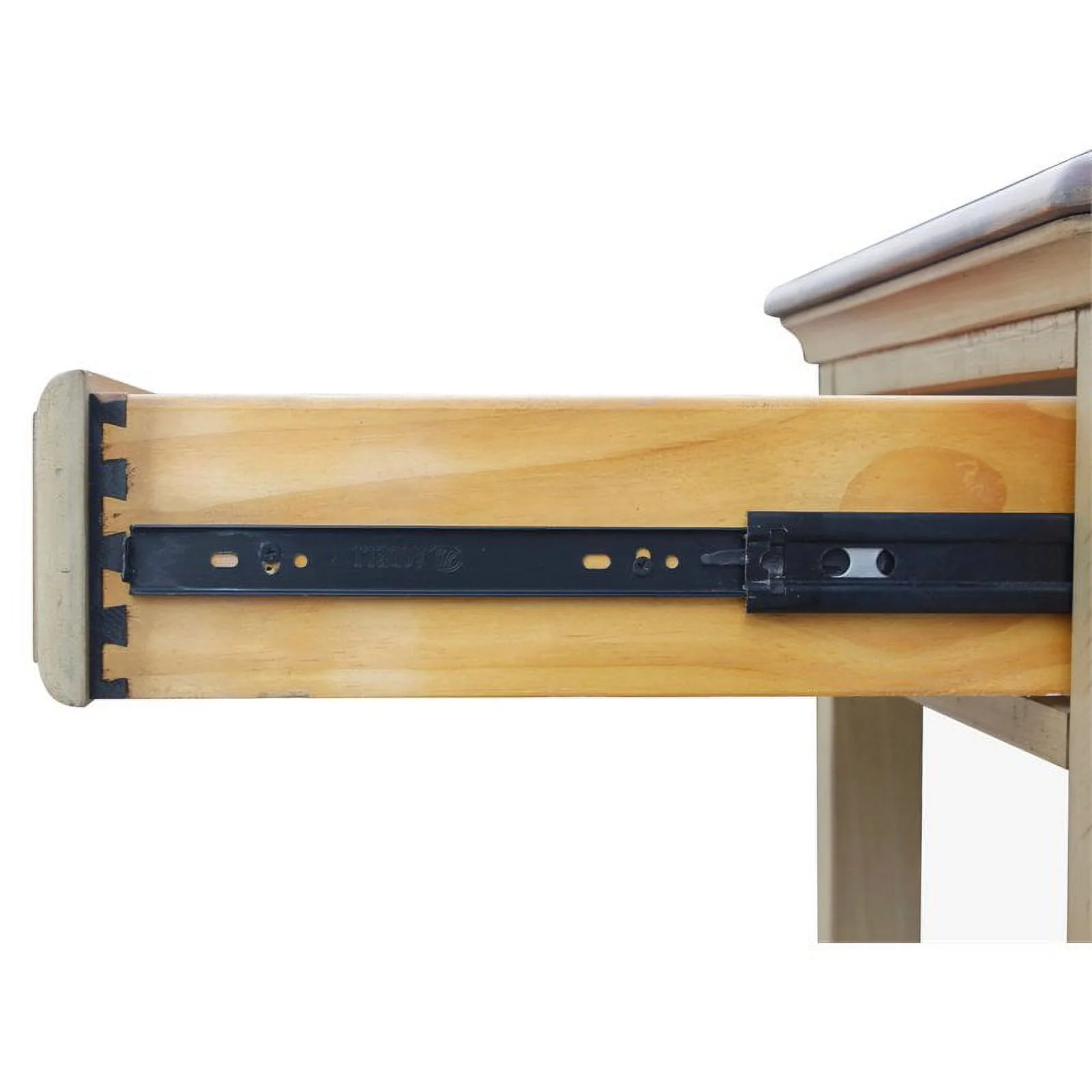 Home Square Wood End Table in Cream Puff & Walnut Brown - Set of 2