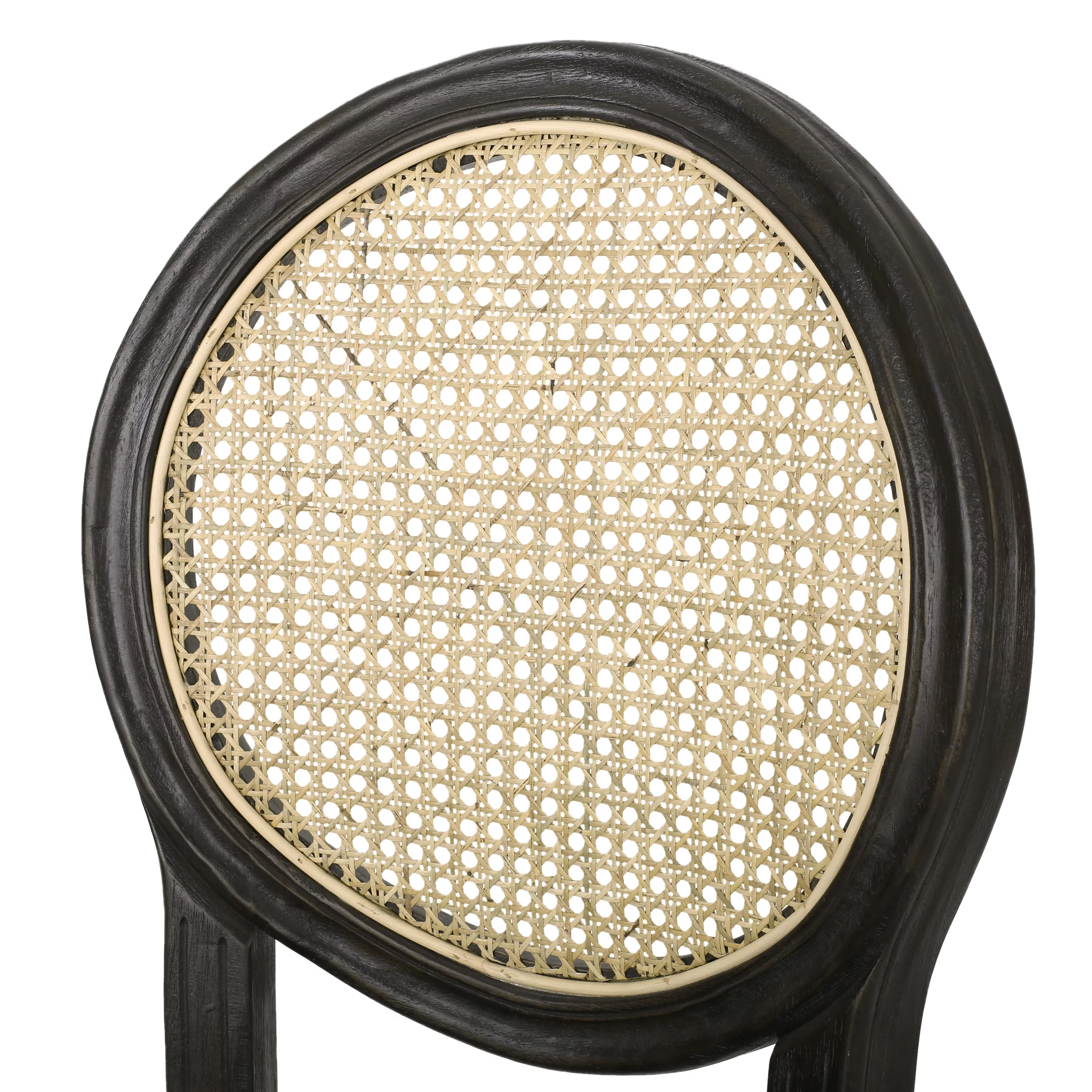 Noble House Chardean Upholstered Wood Barstools, Set of 2, Charcoal