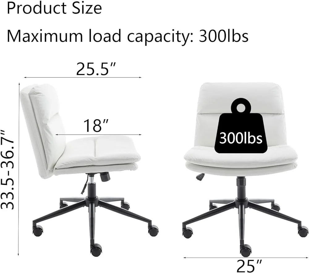 CHNBVC Criss Cross Chair with Wheels  Ergonomic Home Office Desk Chairs with Black Base  Modern Vanity Chair for Home  Office  Make Up ()