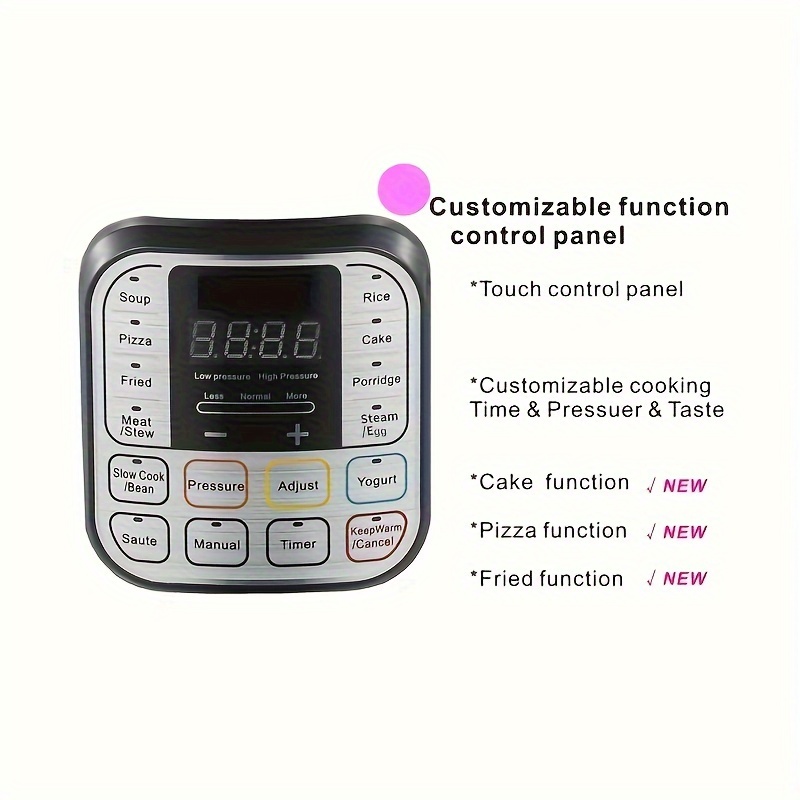 7-in-1 Electric Pressure Cooker, Slow Cooker, Rice Cooker, Steamer, Sauté, Yogurt Maker, Warmer & Sterilizer, Includes App With Over 800 Recipes, Stainless Steel, 6 Quart