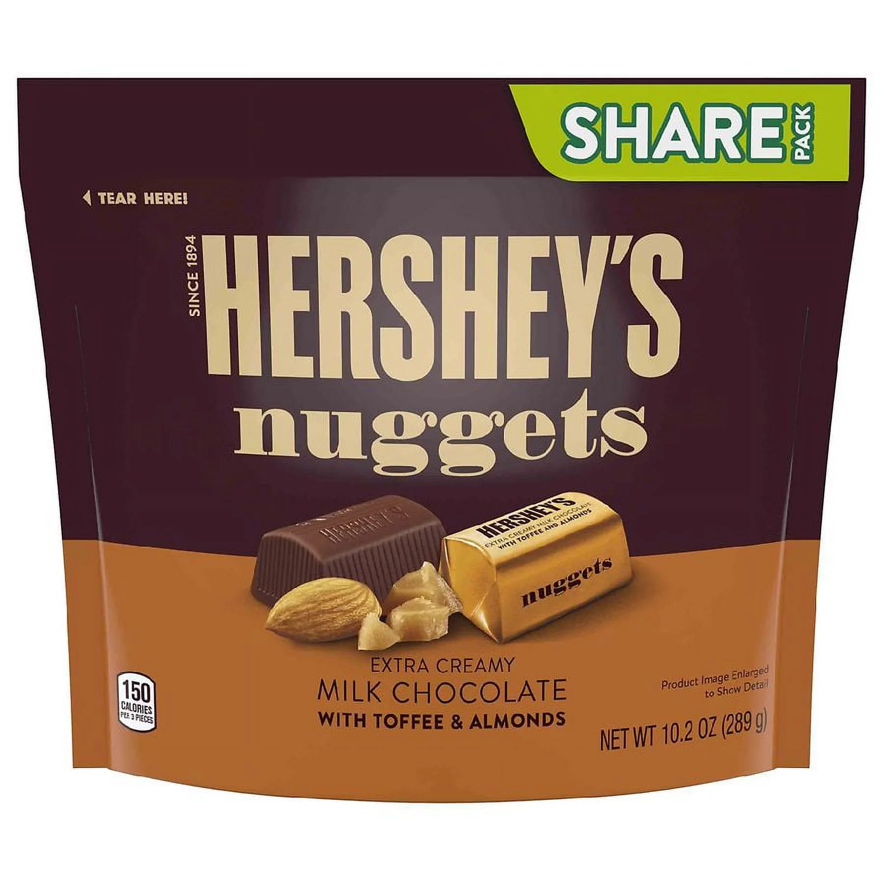 Hershey's Nuggets Extra Creamy Milk Chocolate with Toffee and Almonds Candy10.2oz