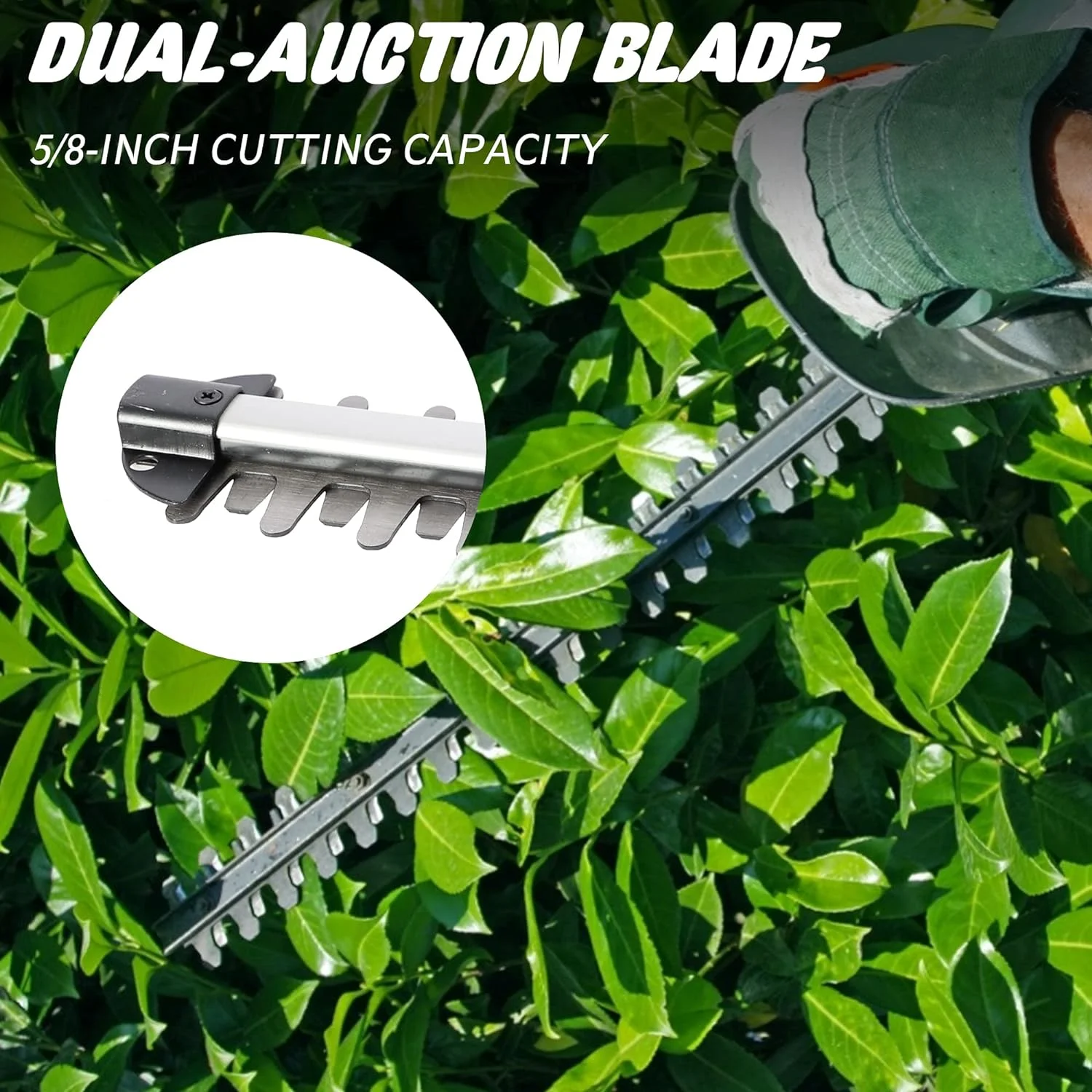 20V Cordless Hedge Trimmer, Handheld Shrubbery Trimmer With 22