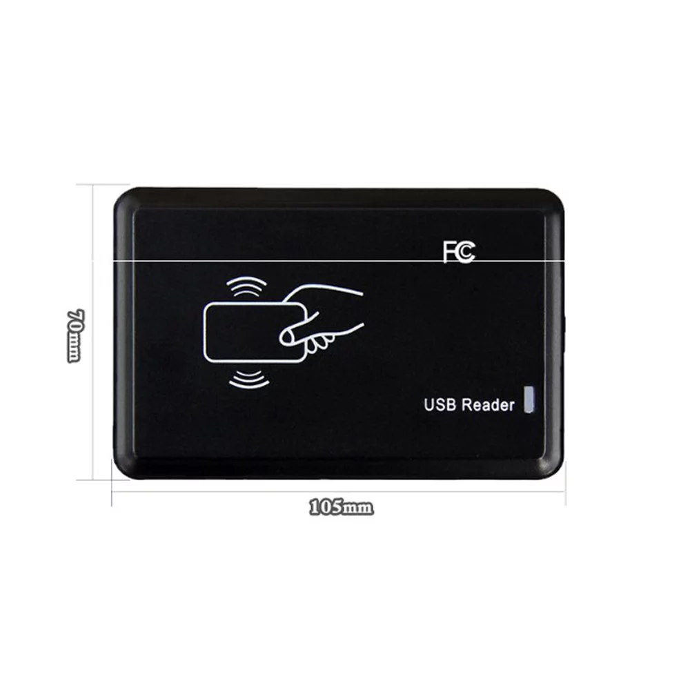 tooloflife 125Khz USB RFID ID Card Reader Contactless Sensor Swipe Card Reader Black