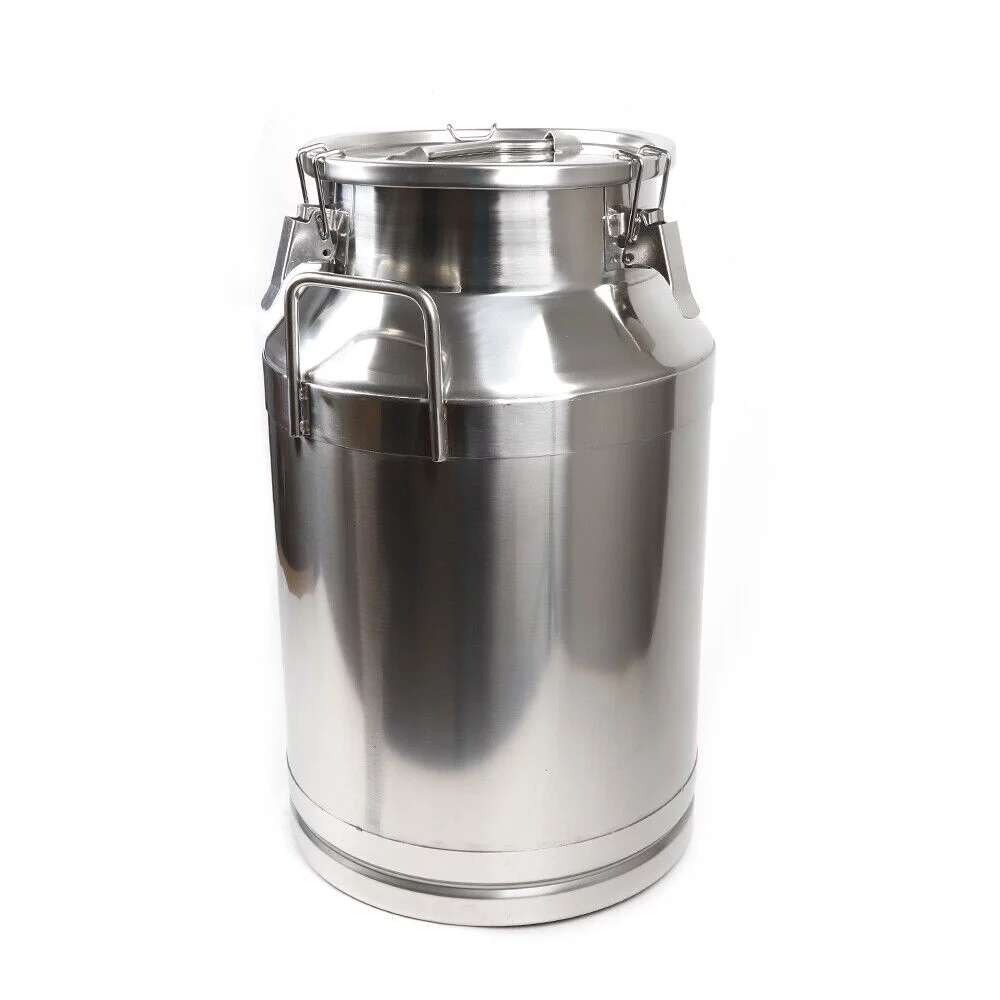 40L 304 Stainless Steel Milk Can 10.56 Gallon Heavy Duty Milk Jug Milk Bucket