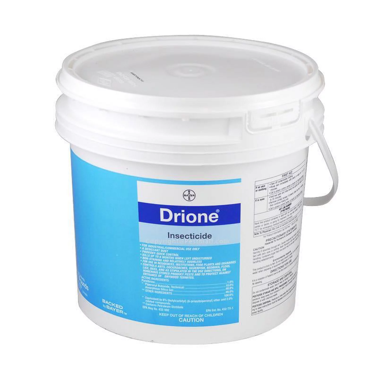 Drione Insecticide Dust - For Crawling, Flying & Stored Product Pests Insects - 1 lb Bottle by Bayer