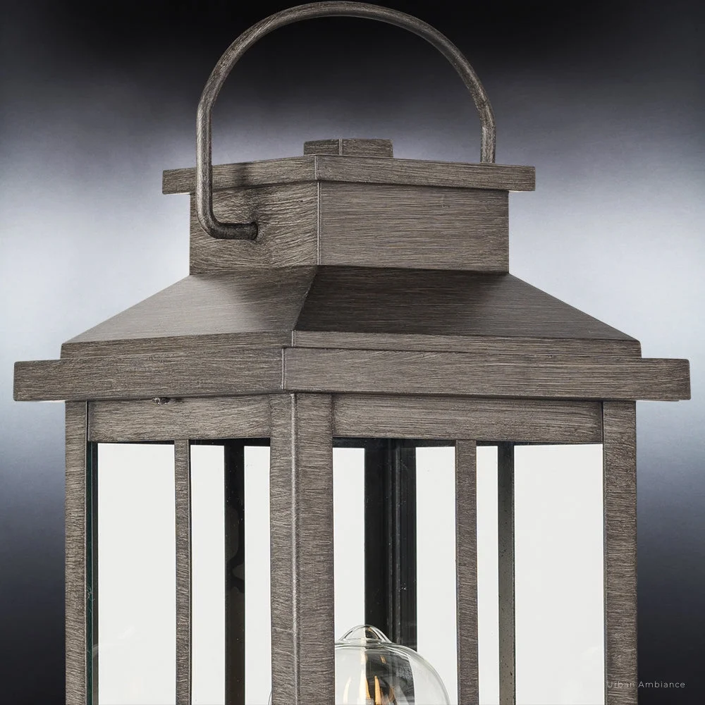 Luxury Transitional Post Light, 20.25H x 7W, with Craftsman Style, Aged Pewter, UHP1297 by Urban Ambiance