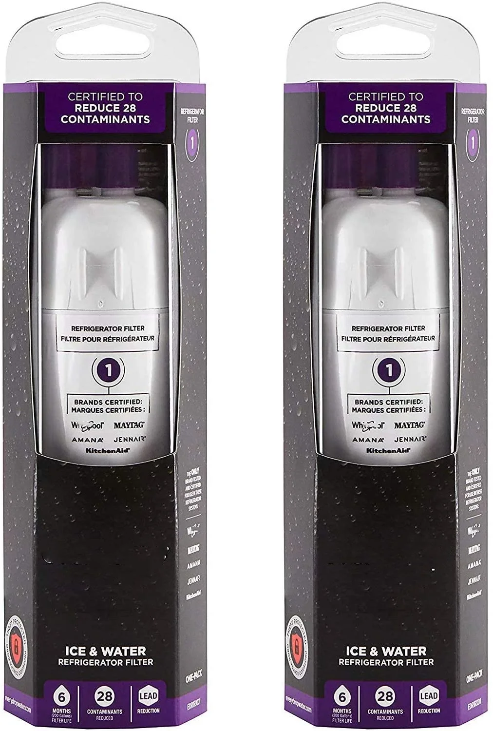 Ice and Water Refrigerator Filter Replacement For Water Filter 1.(Pack of 2 )