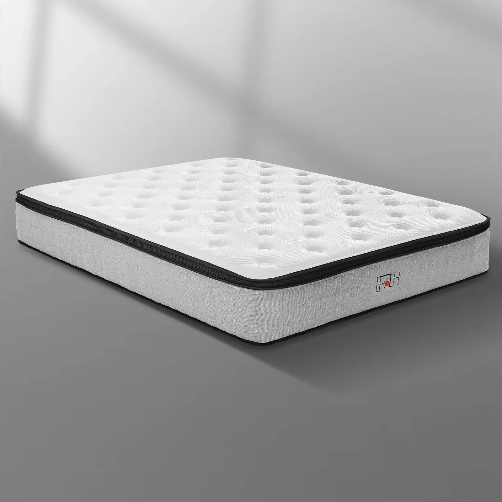 12 Inch Medium Firm Hybrid Mattress in a Box, Individually Wrapped Pocket Spring for Motion Isolation and Cooling Gel Infused Memory Foam Mattress, Queen Size