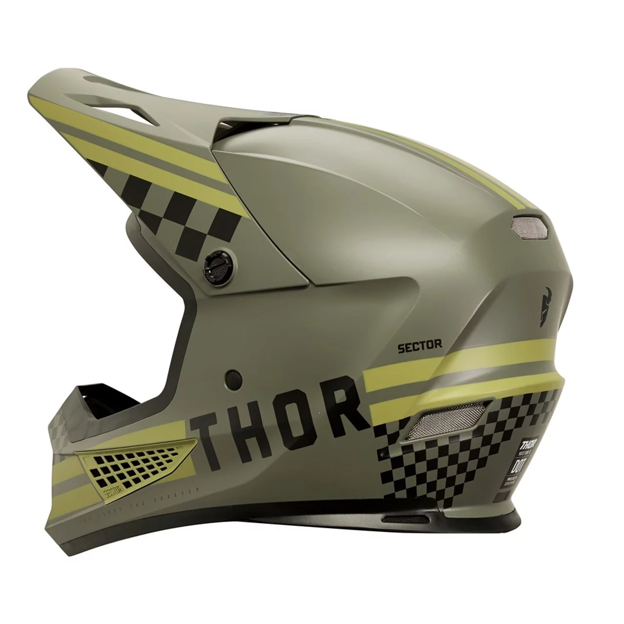 Thor Sector 2 Combat Offroad Motocross Dirt Bike Helmet - Army/Black - X-Small