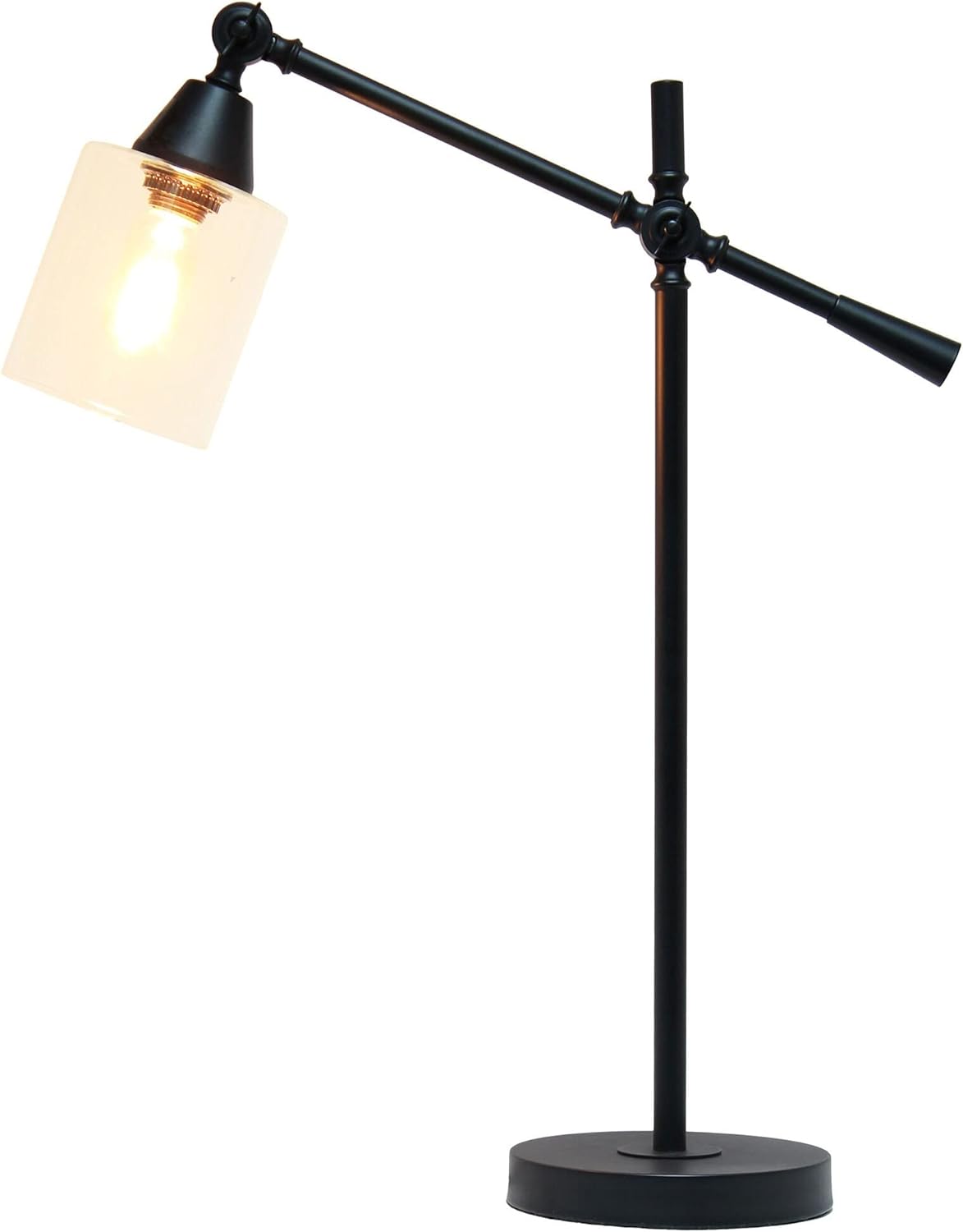 Arm Desk Lamp Black 7.25x19.75x28 Modern Contemporary