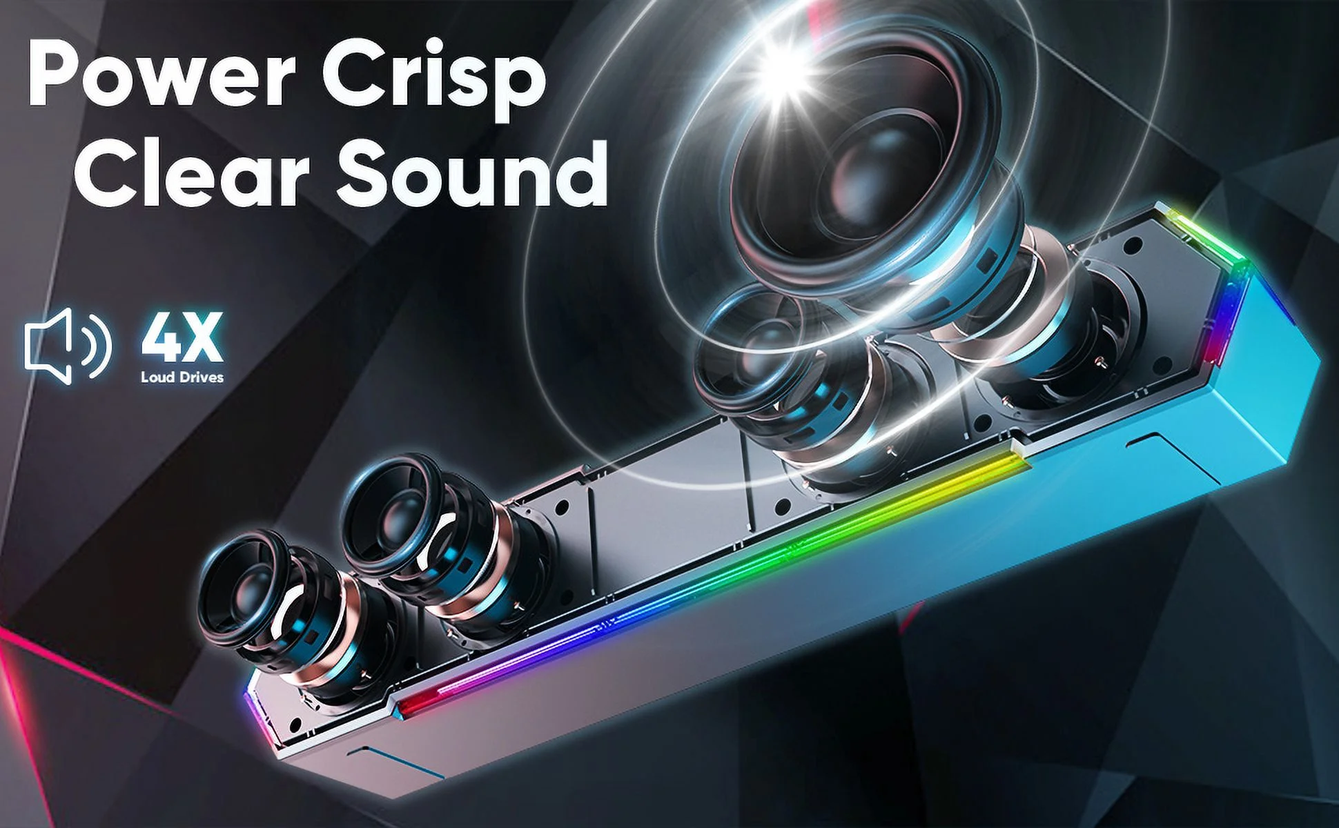 LENRUE G11 Computer Speakers for Desktop, Touch Lights PC Speakers with Surge Clear Sound, USB C/USB Powered for Computer Desktop PC Laptop Monitor