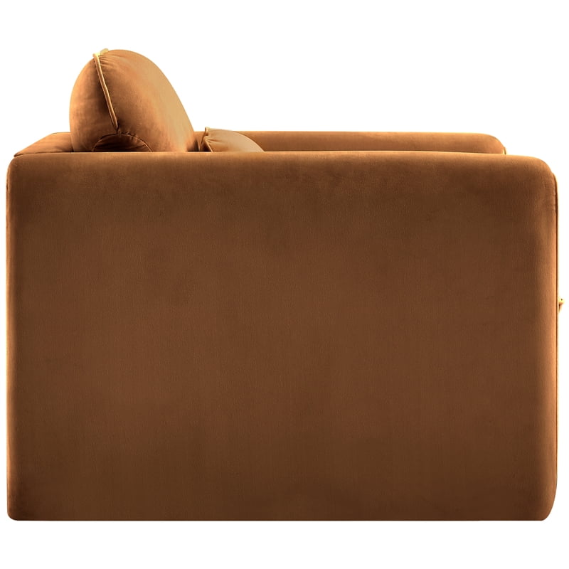 Meridian Furniture Sloan Saddle Velvet Fabric Chair