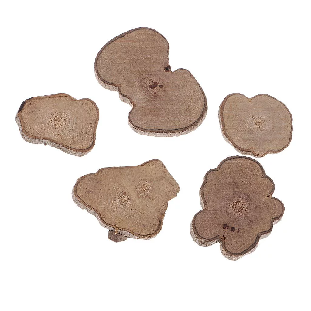 Pack of 20 Bulk Unfinished Natural Wood Cutouts Shapes Wooden Circles Tree Log Slices Craft Supplies Rustic Wedding Centerpieces Table ration Country Party Supplies