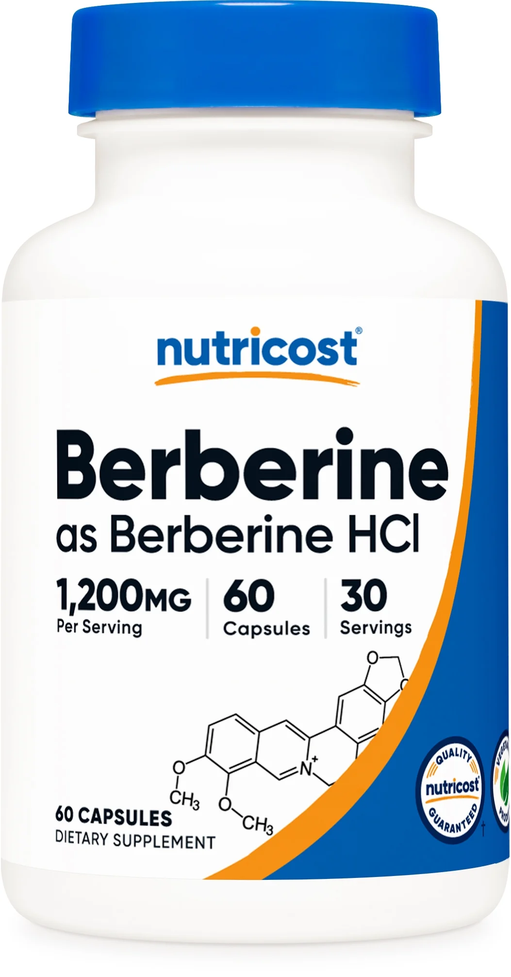 Nutricost Berberine HCl 600mg, 60 Vegetarian Capsules - Non-GMO Supplement