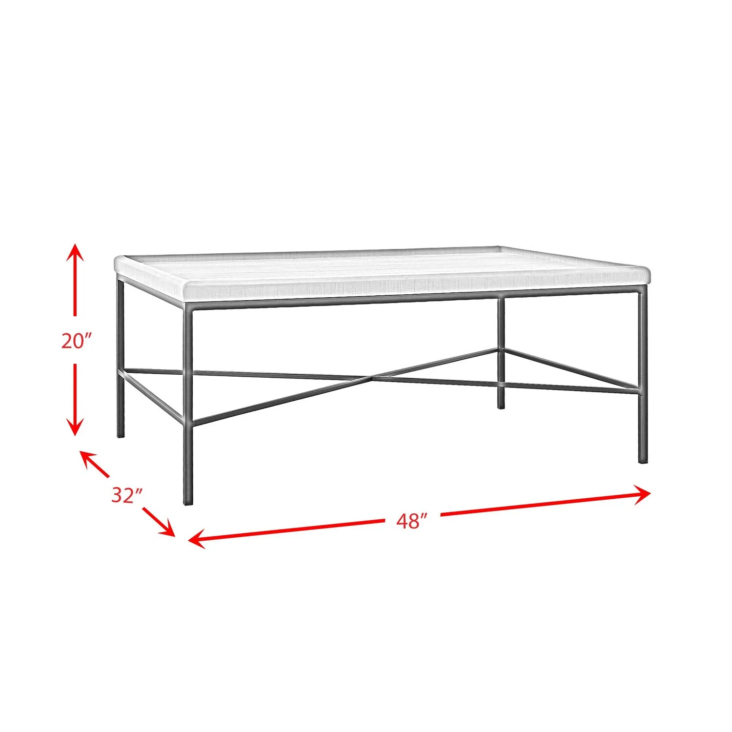 Picket House Furnishings Emitt Coffee Table with MDF Top in Natural