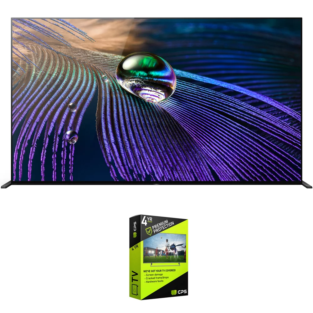 Sony XR65A90J 65 inch OLED 4K HDR Ultra Smart TV 2021 Model Bundle with Premium 4 Year Extended Protection Plan