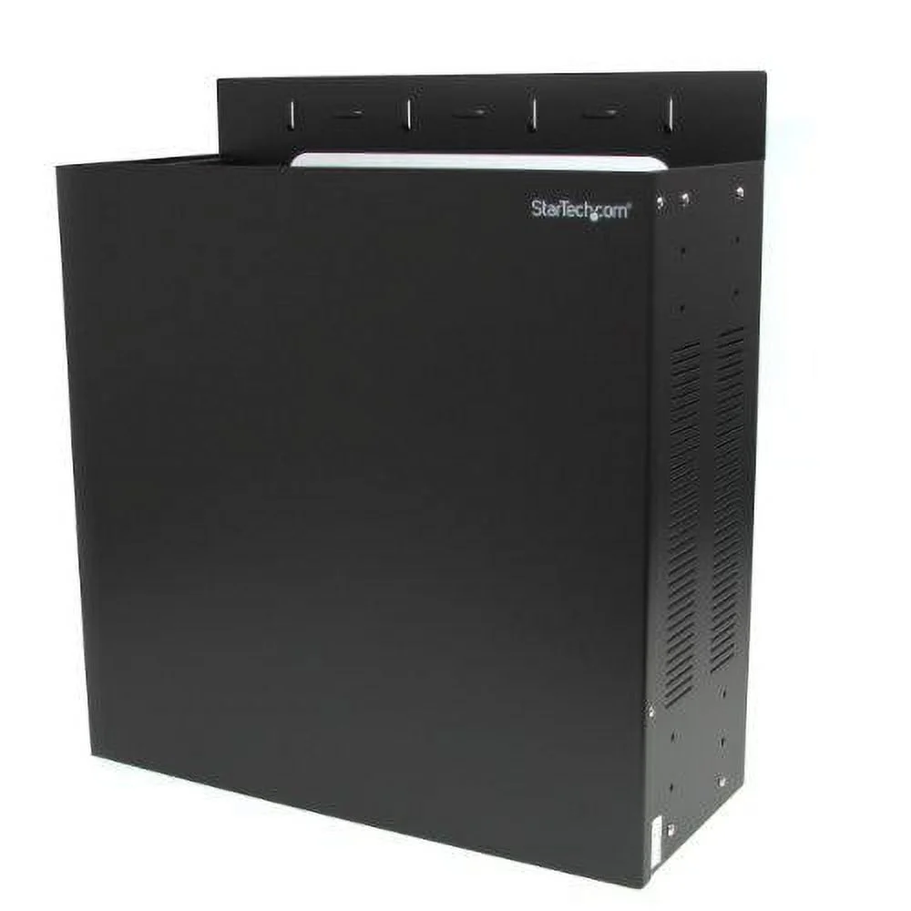 startech.com 4u vertical wall-mount server rack enclosure - 18.9in deep - 2 post - 61lb - 19in low profile steel network equipment cabinet (rk419walvo)
