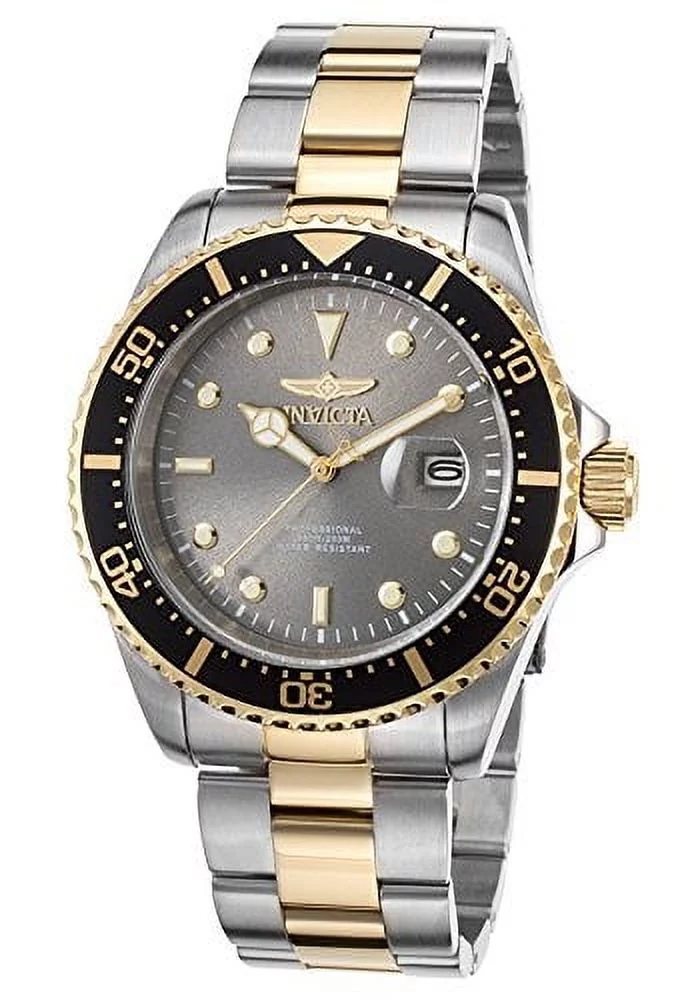 Invicta Men's 22057 Pro Diver Grey Dial Two Tone Bracelet Dive Watch