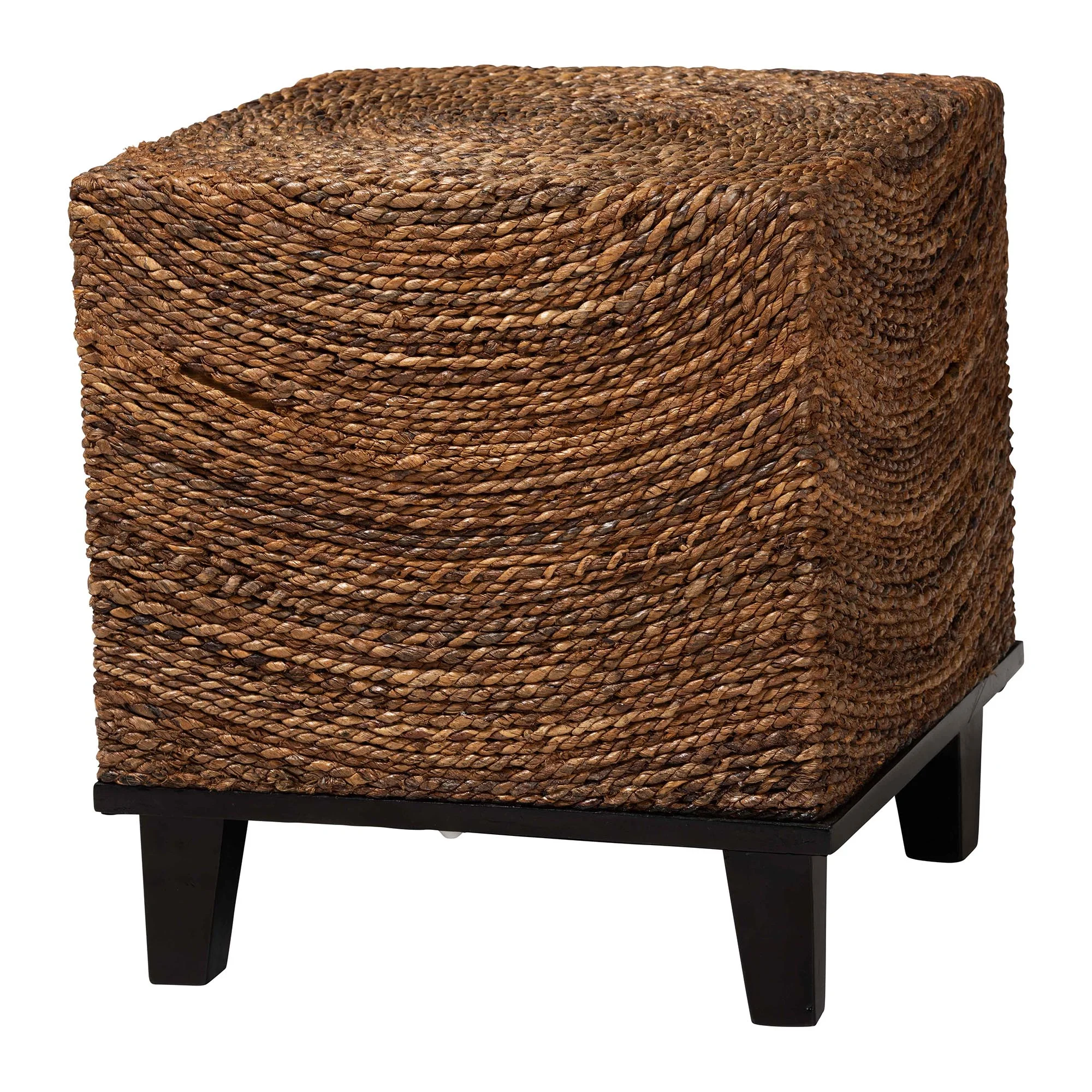 bali & pari Verino Boho End Table, Square, Espresso Brown