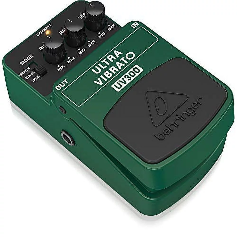 Behringer Ultra Vibrato UV300 Classic Vibrato Instrument Effects Pedal,Green