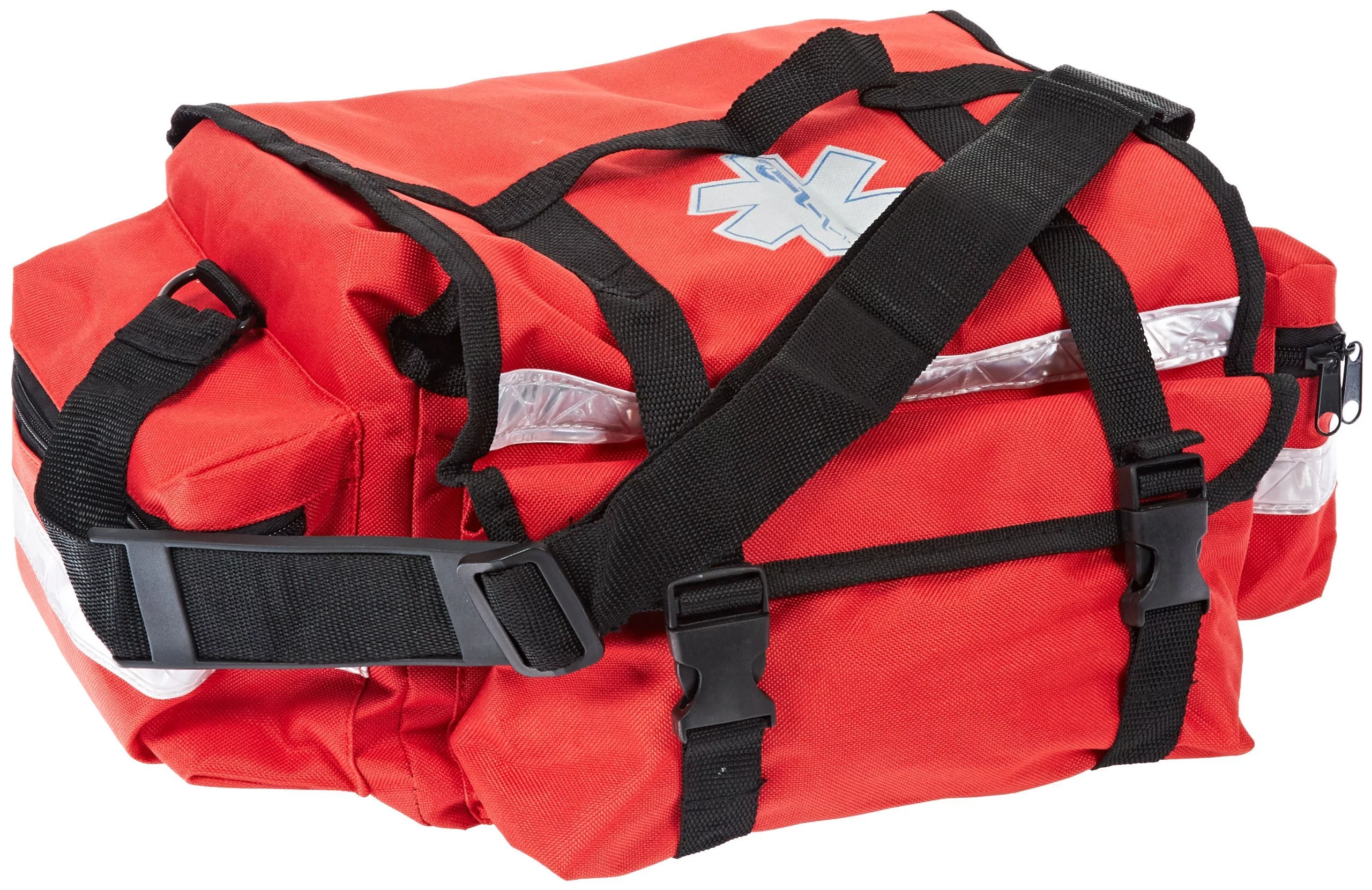 Primacare KB-RO74 EMT Emergency Trauma First Responder Empty Medical Bag for First Aid Supplies with Multiple Compartments, Red