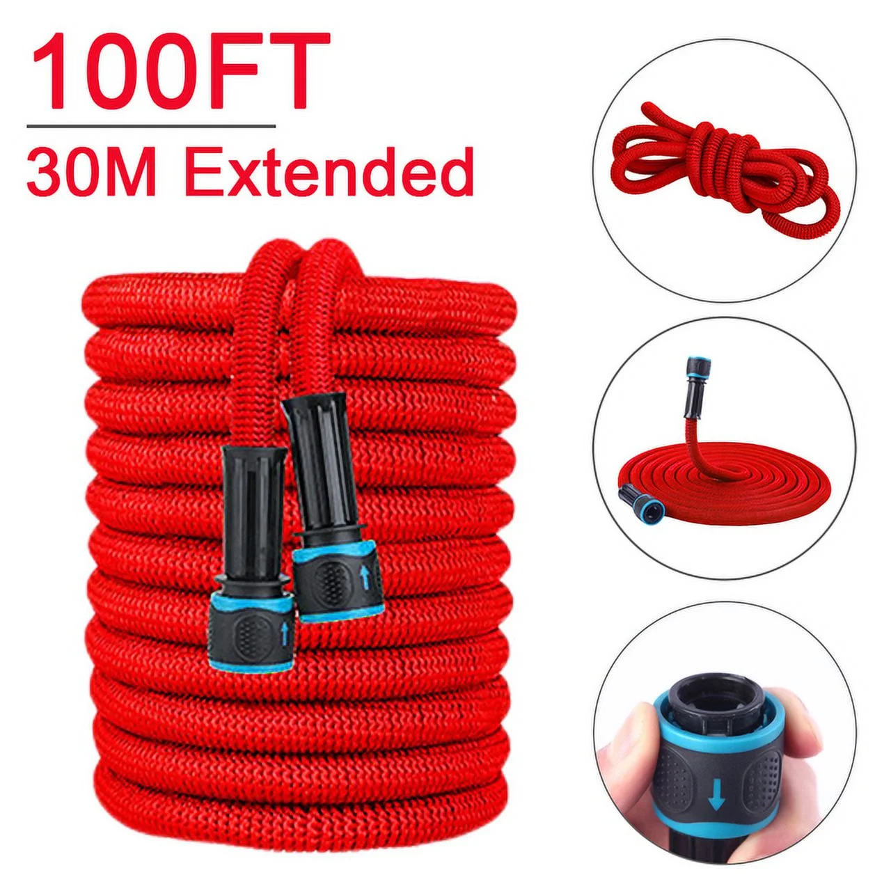 25-100FT Garden Hose Water Expandable Watering Hose High Pressure Car Wash Cleaning Flexible Magic Hose Pipe Irrigation Tool