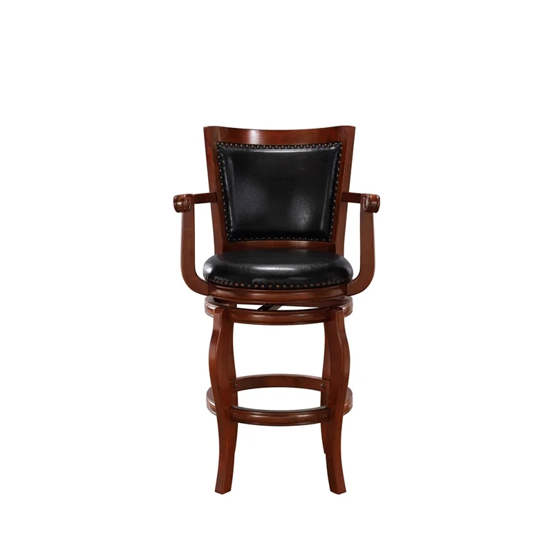 Boraam Jones Swivel Bar Stool - Black/Cherry