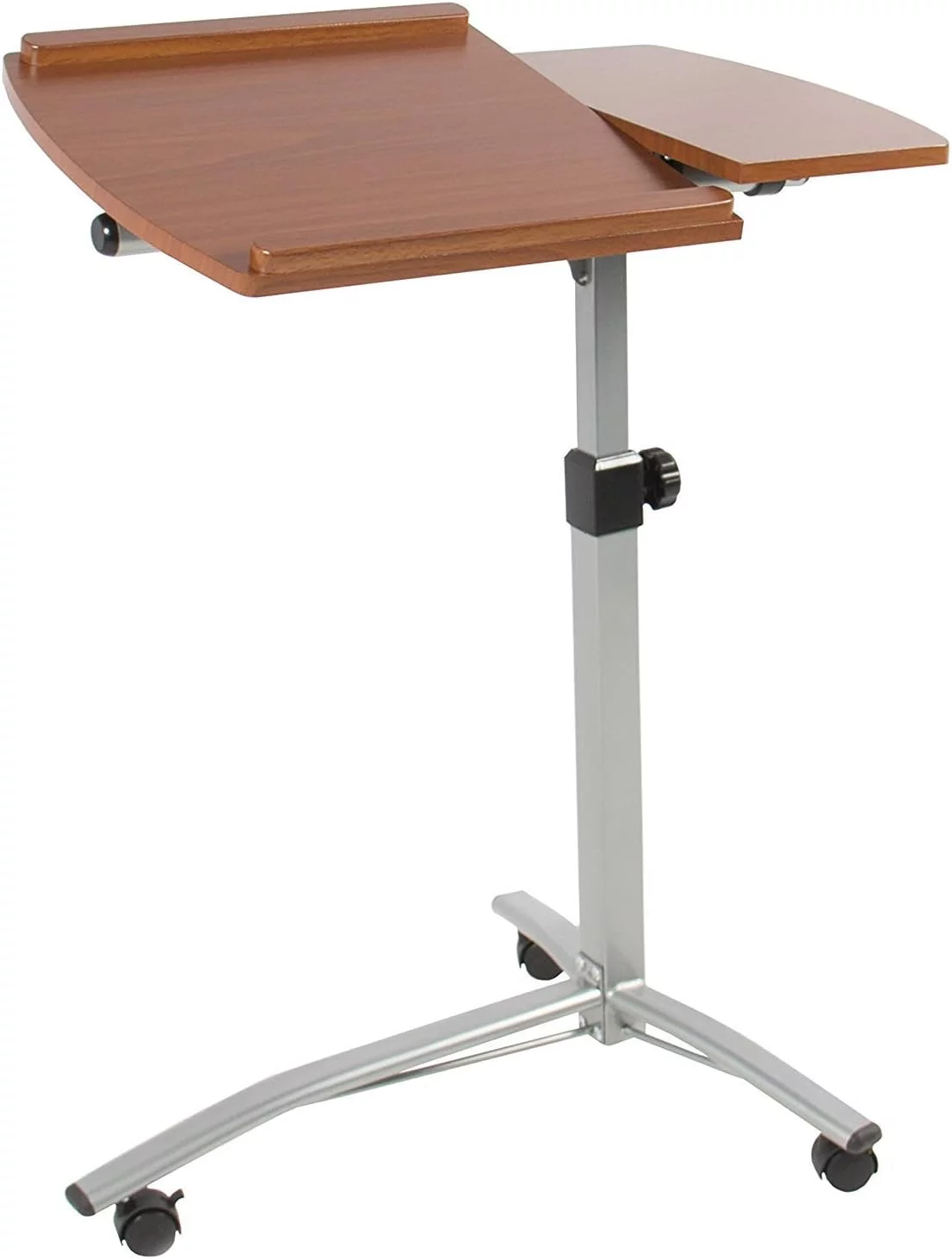 & Height Adjustable Rolling Laptop Desk Cart Over Bed Hospital Table Stand