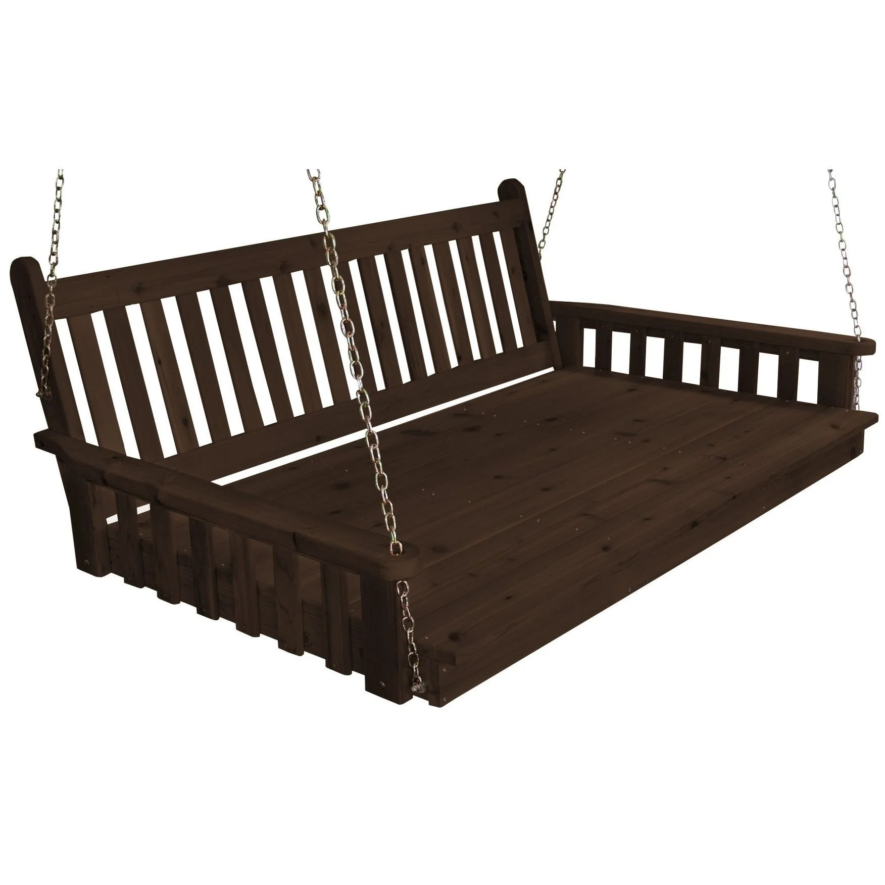 Kunkle Holdings, LLC Pine 4' Traditional English Swingbed Cedar Stain