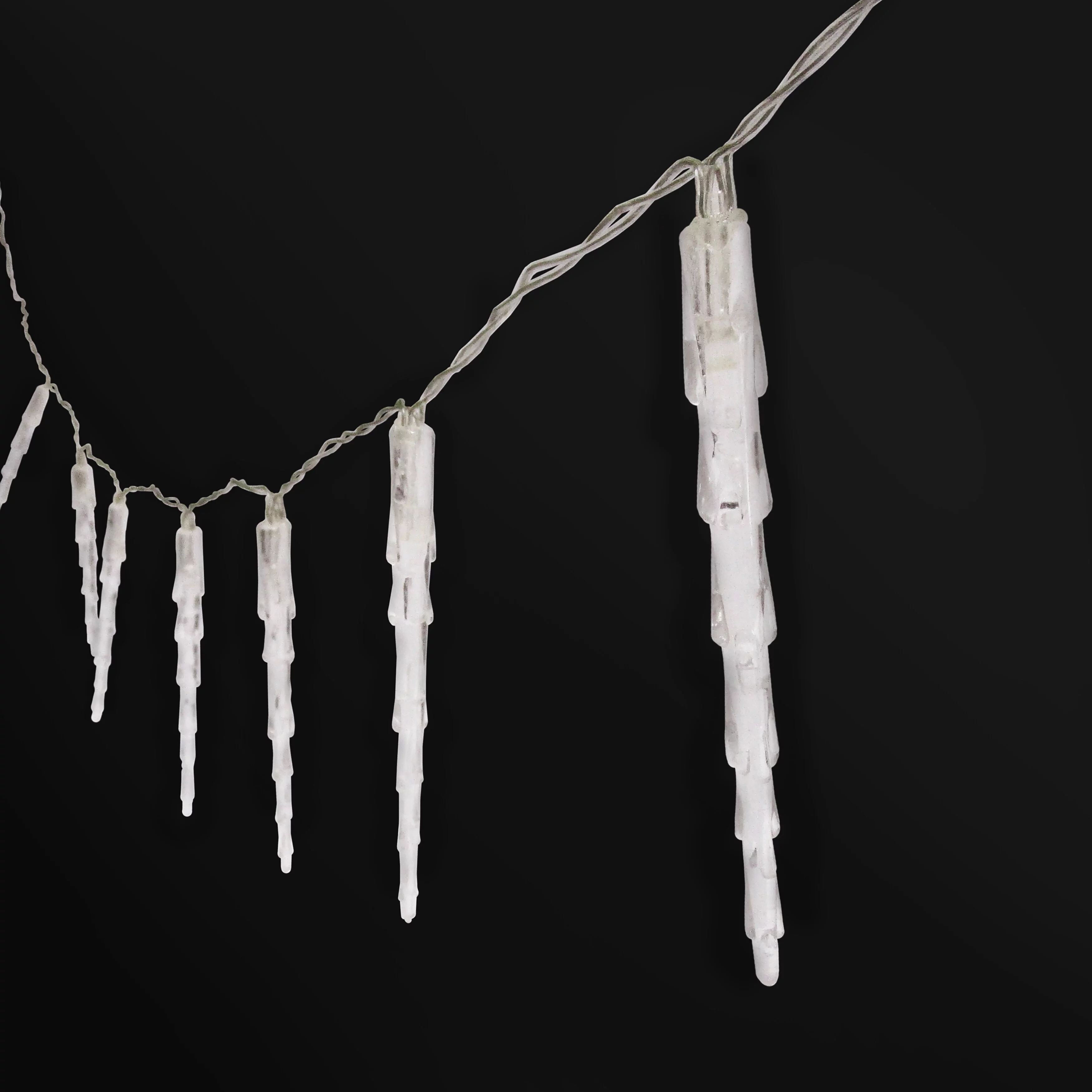 Living Luxury Set of 3 LED Icicle Christmas String Lights 42in - 42