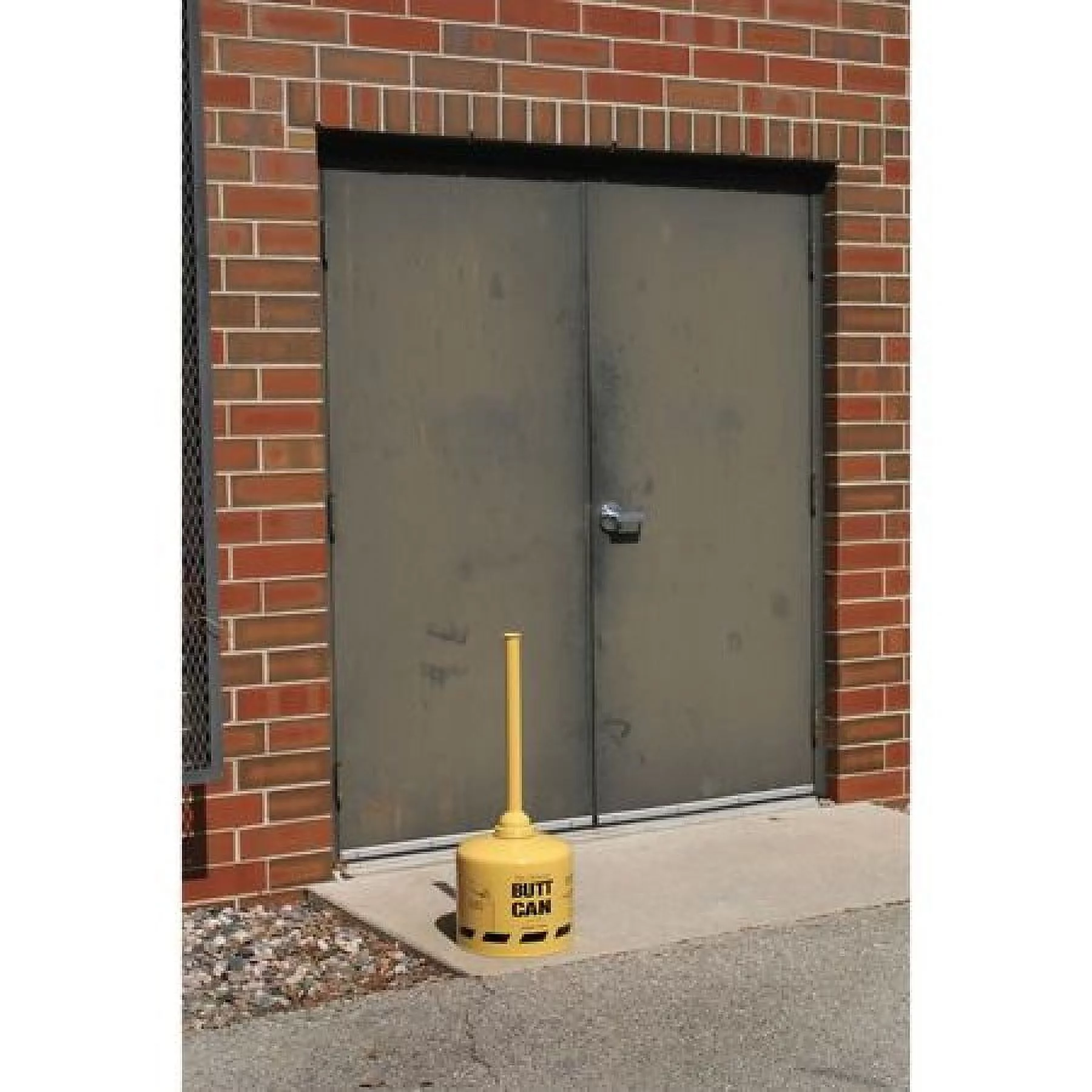 5 Gallon Galvanized Steel Butt Can, Yellow