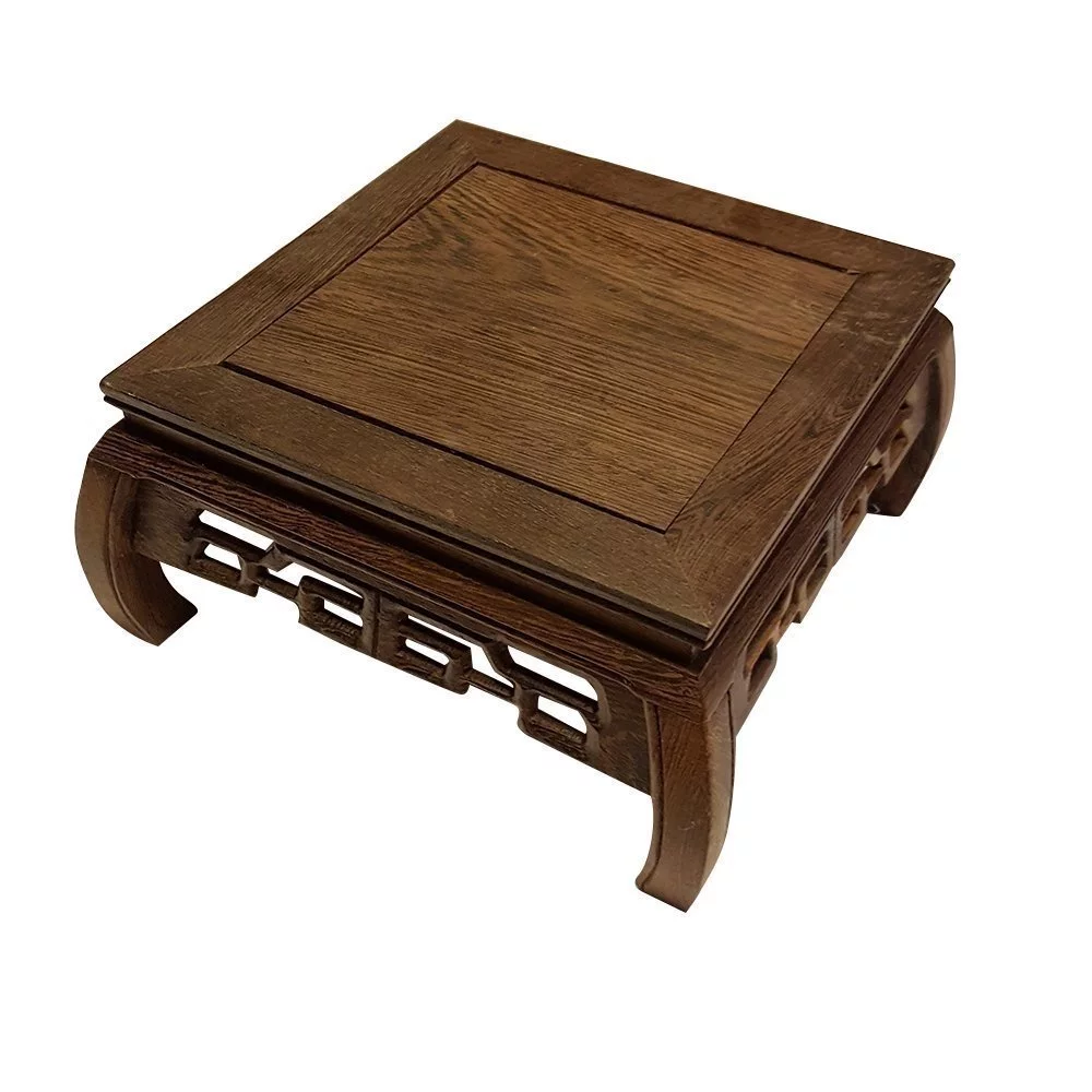Beautiful Hand Craft Rosewood Oriental Vase Stand Square 7.5