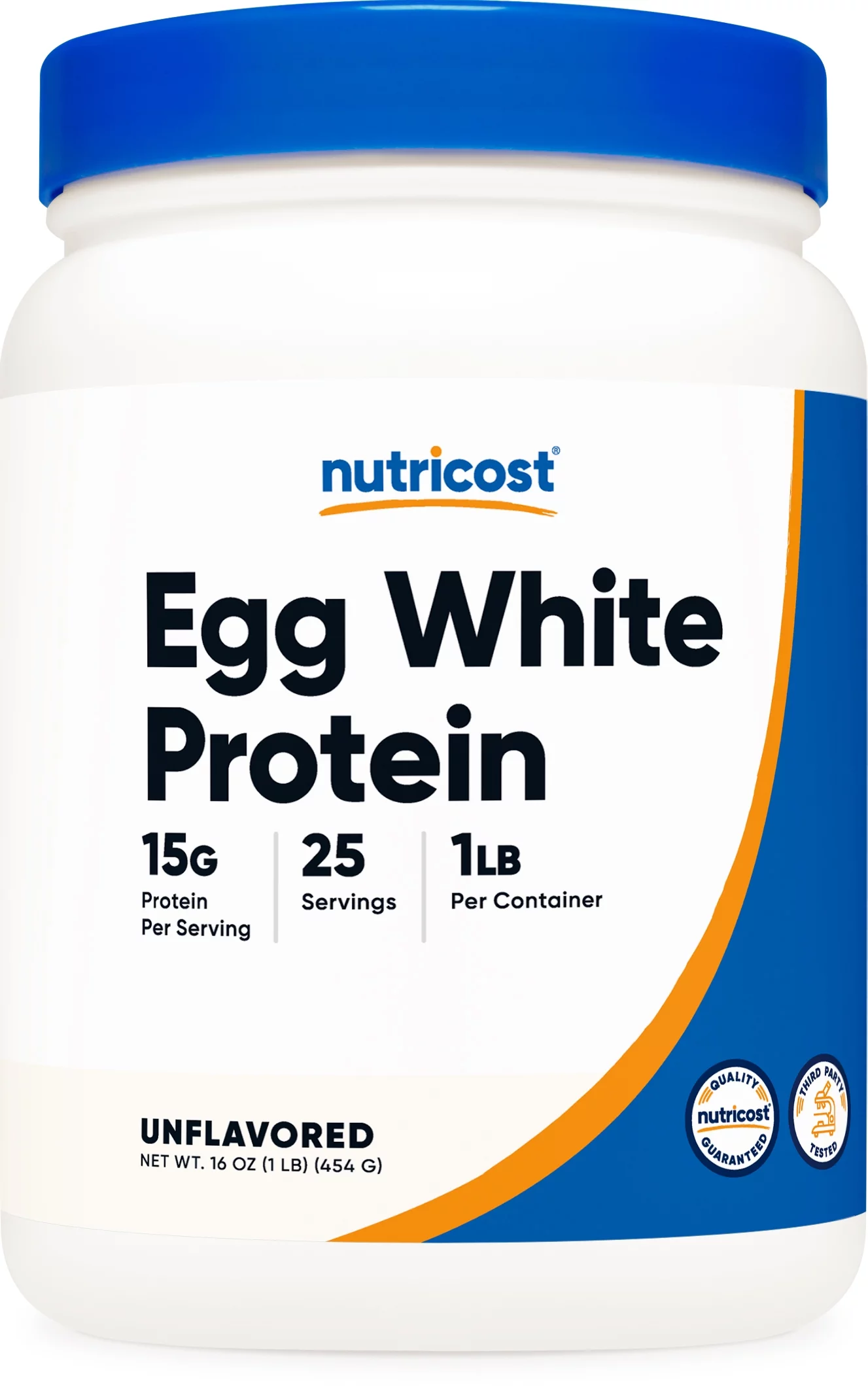 Nutricost Egg White Protein Powder 1lb (Unflavored) - Non-GMO, Gluten Free Supplement
