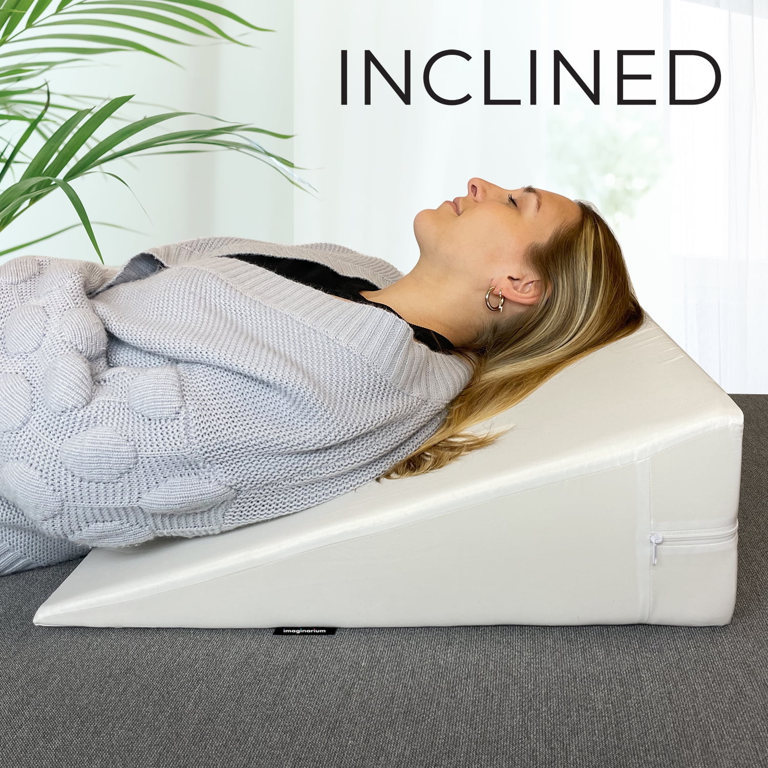 Wondertech Multi-Purpose Foam Wedge Pillow, White