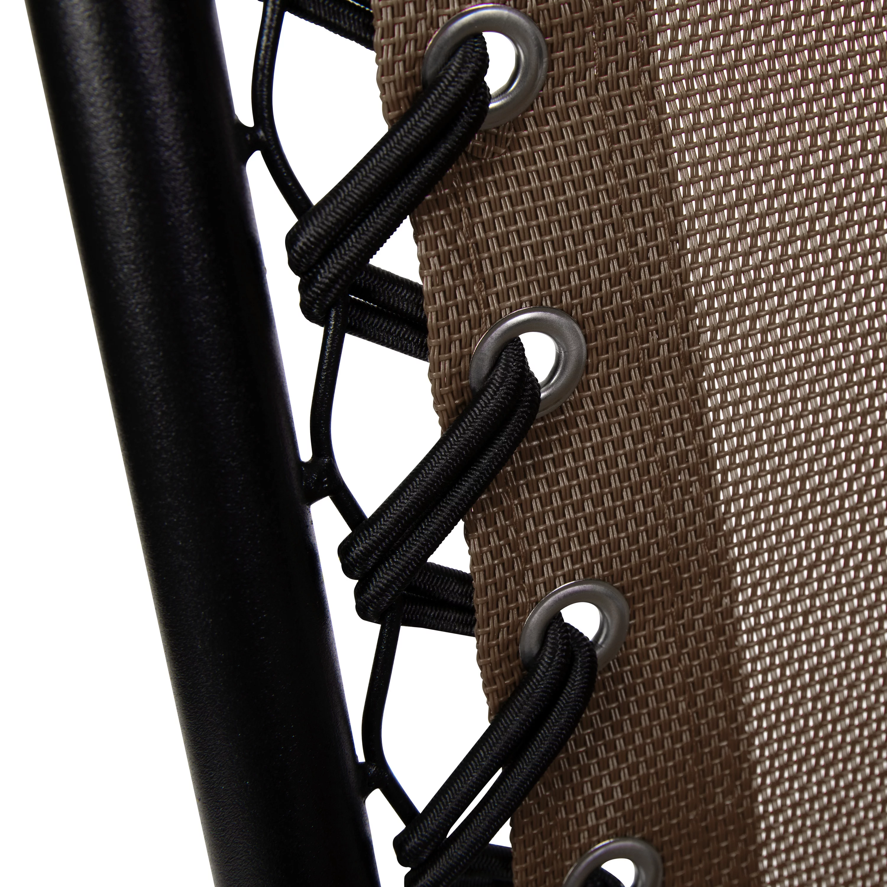 Emma + Oliver Adjustable Folding Mesh Zero Gravity Chair with Pillow and Cup Holder Tray in Brown