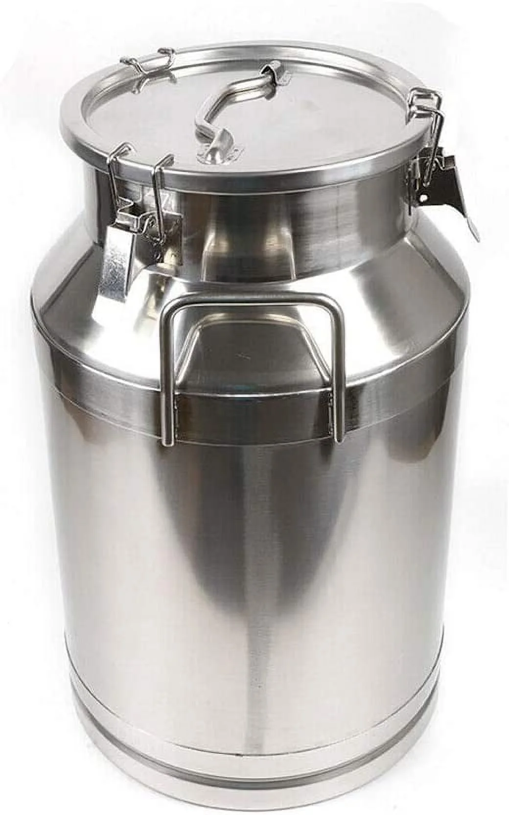 Milk Bucket 10.5 Gallon Food Grade Stainless Steel Milk Transport Can Wine Pail Bucket Tote Jug with Sealed Lid Heavy Duty Milk Wine Liquid Storage Container Silver (10.5 Gallon / 40 Liters)
