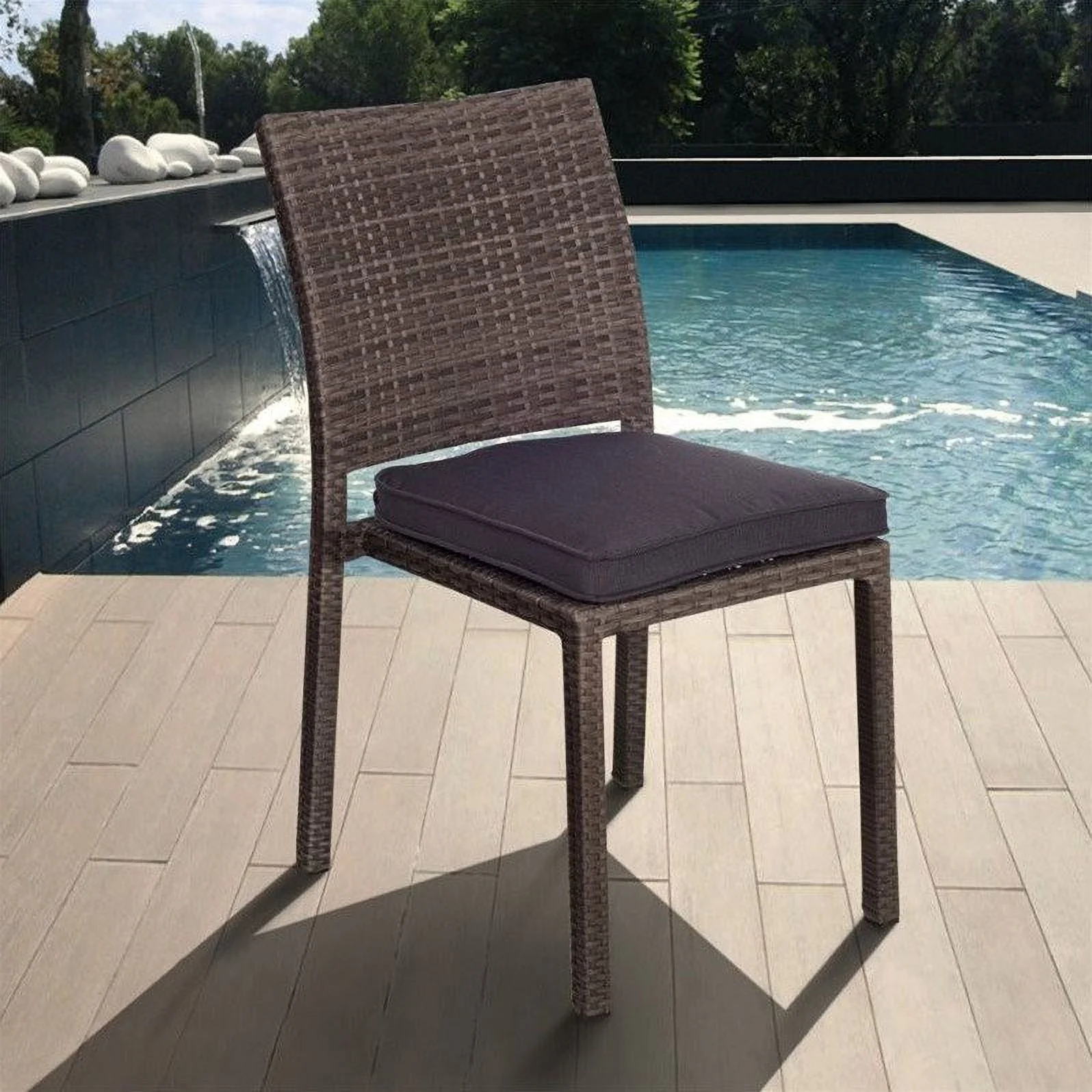 International Home Amazonia Teak 5 Piece Round Patio Dining Set