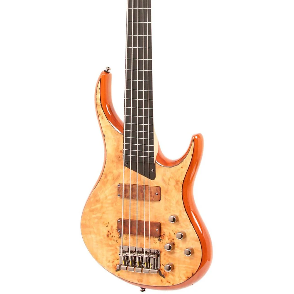 MTD Kingston KZ 5-String Fretless Electric Bass Gloss Natural Ebonol