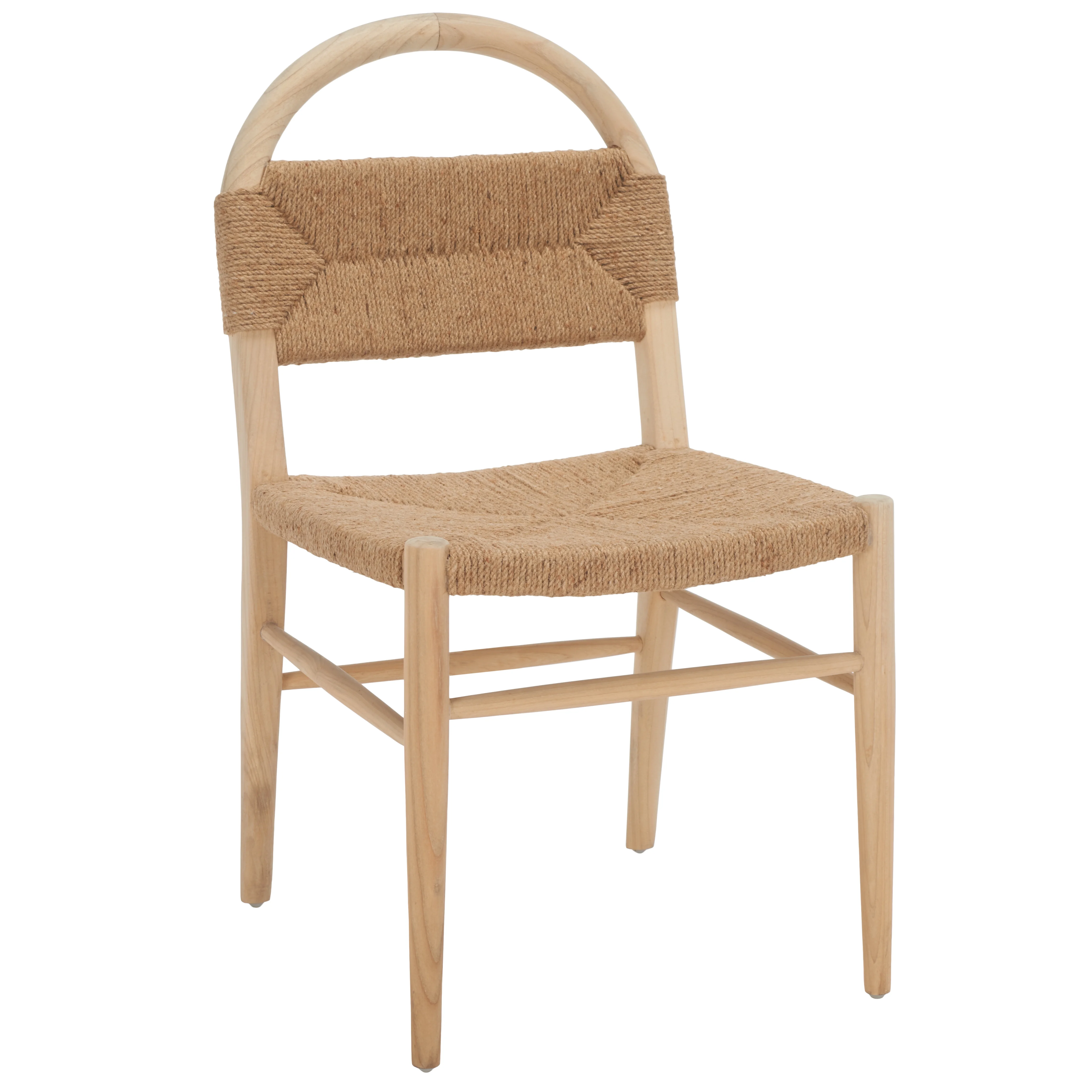 SAFAVIEH Ottilie Dining Chair, Natural Sungkai/Natural Jute Rope (19.5 in. W x 18.7 in. D x 36.6 in. H)