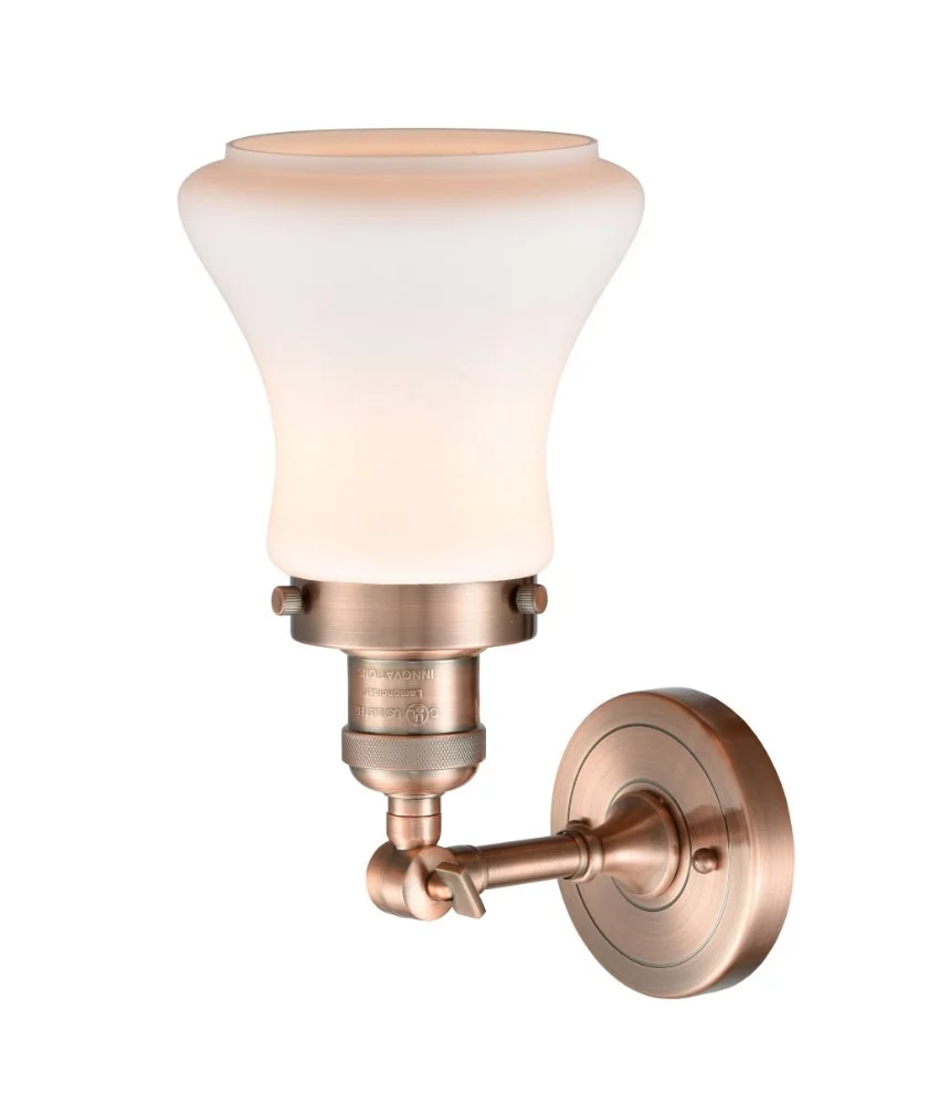 Innovations 203SW-SG-G192 Bellmont 1 Light Sconce part of the Franklin Restoration Collection, Satin Gold