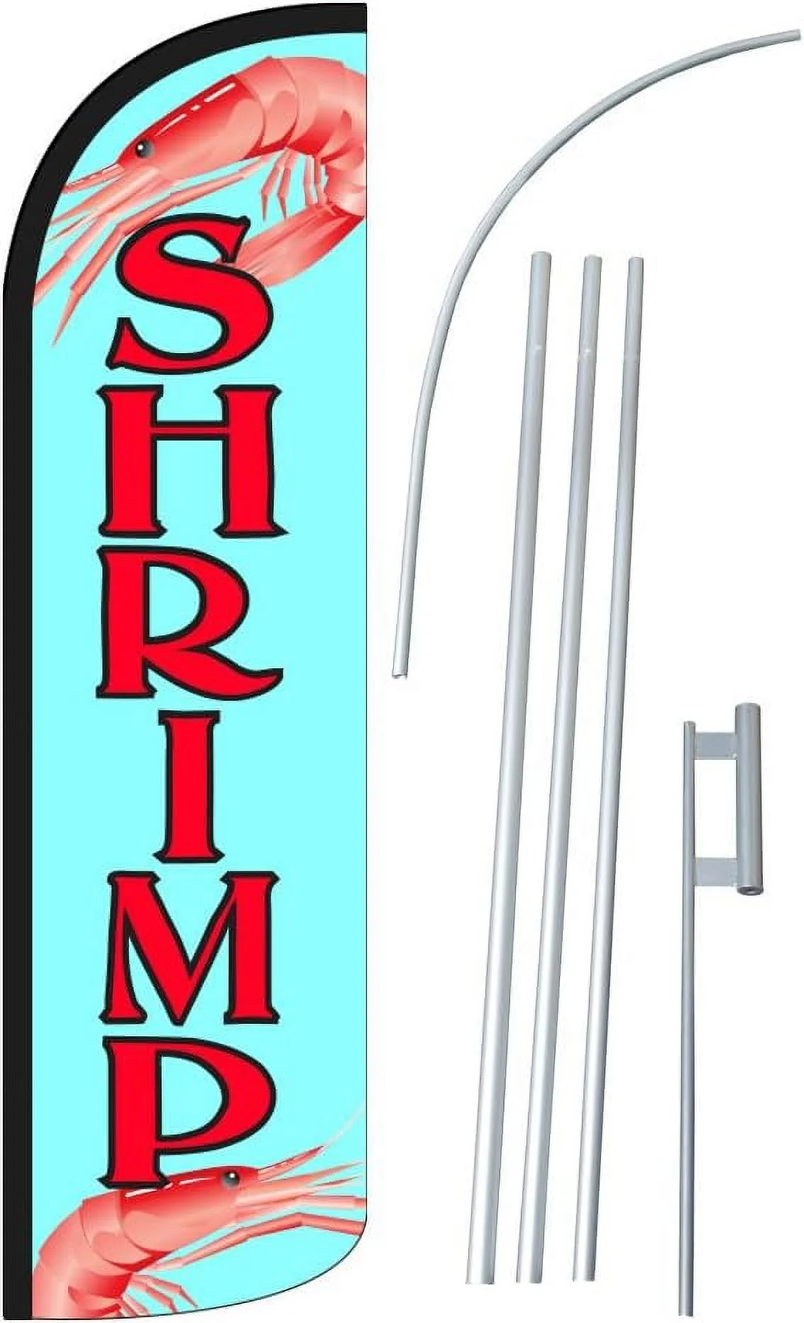 12-Foot Super Swooper Feather Flag With Heavy-Duty 15-Foot Pole And Ground Spike