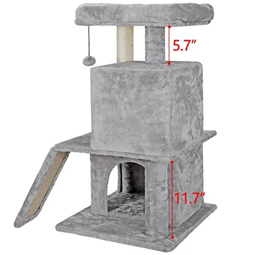 ZENY 33.5 inches Cat Tree Tower with Scratching Posts - Kittens House Furniture Trees
