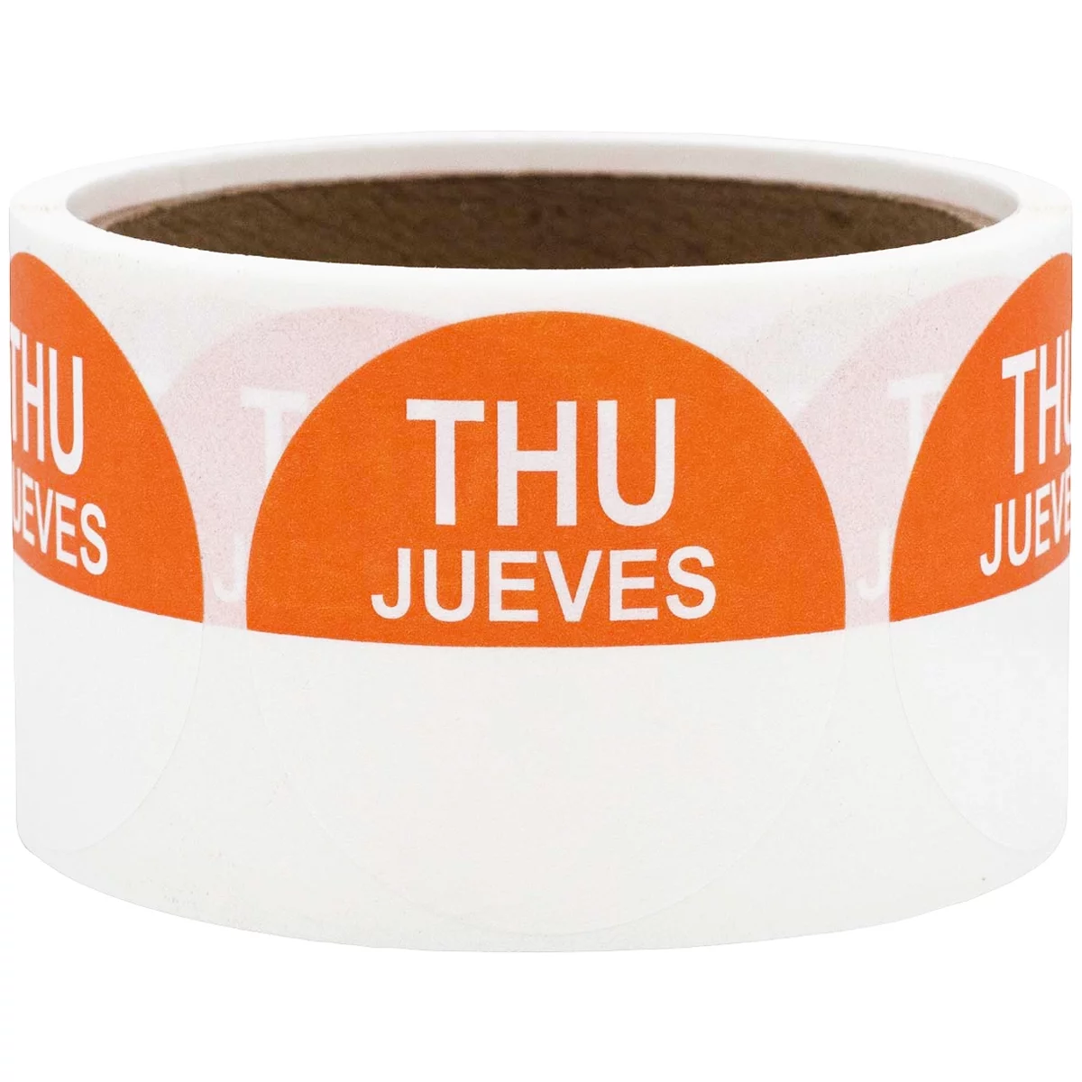 Thursday Dissolvable Day of the Week Orange Food Labels | 2″ Round - 200 Labels